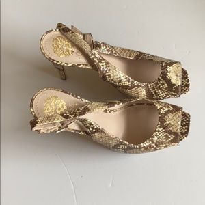 Vince Camuto Snakeskin Heels.